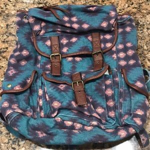 Teal and mauve backpack from urban outfitters
